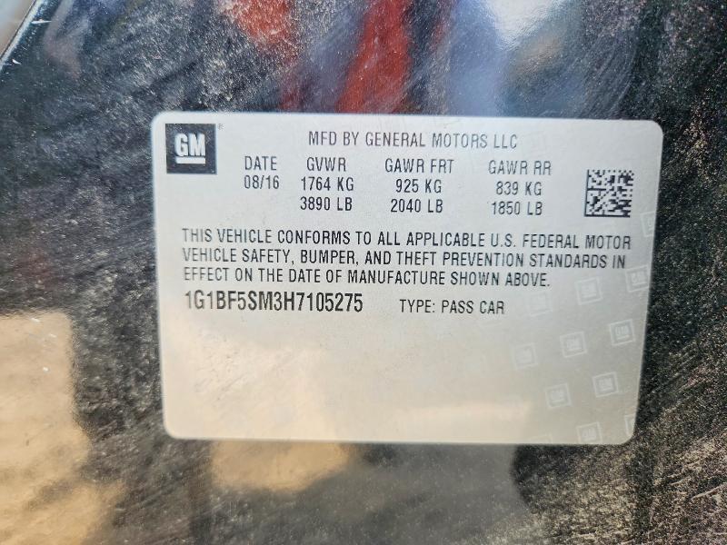 1G1BF5SM3H7105275 2017 CHEVROLET CRUZE photo no. 12