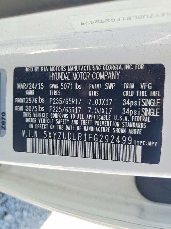 2015 HYUNDAI SANTA FE SPORT 2.4L — Фото 13 из 13