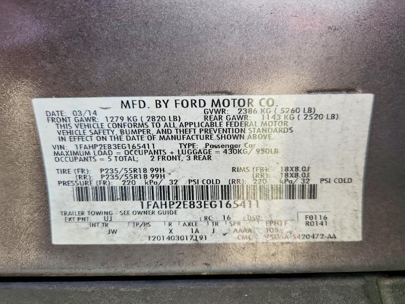 2014 FORD TAURUS SEL — Фото 13 из 13