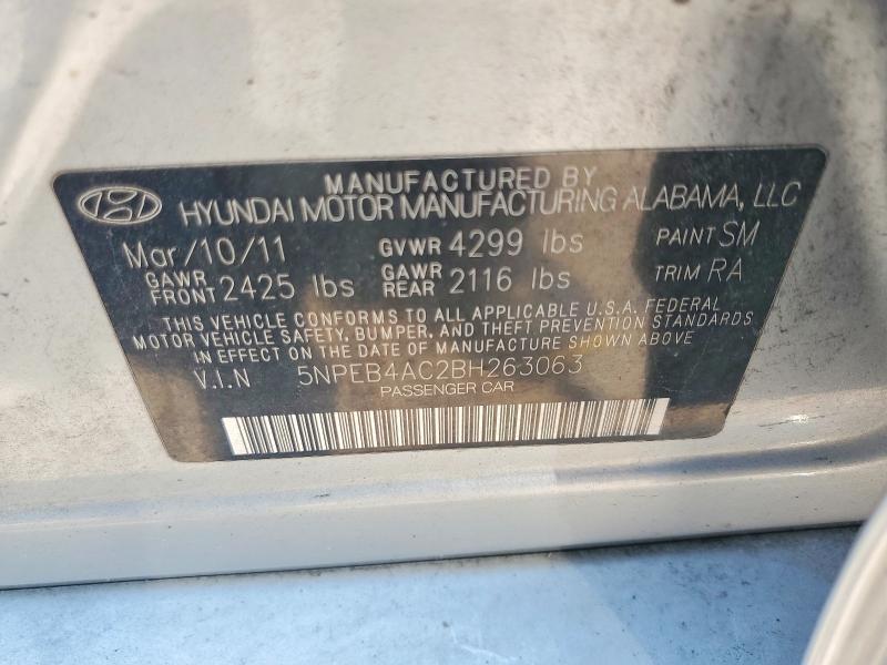 2011 HYUNDAI SONATA GLS — Фото 12 из 12