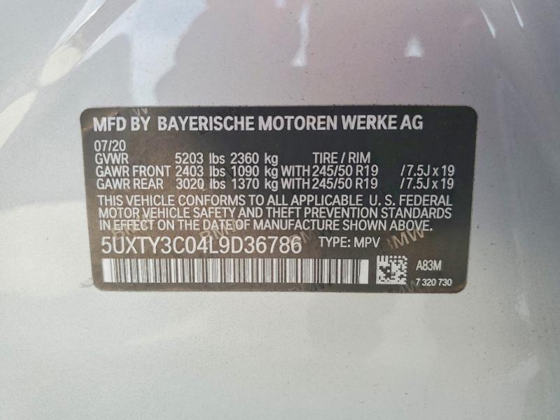 2020 BMW X3 SDRIVE30I — Фото 14 из 14