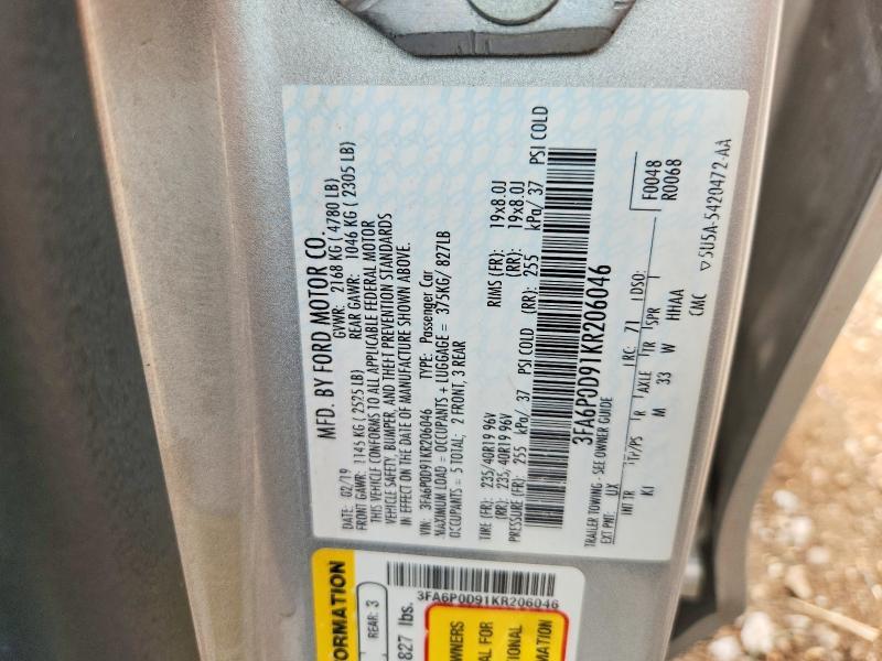 2019 FORD FUSION TITANIUM — Фото 12 из 12