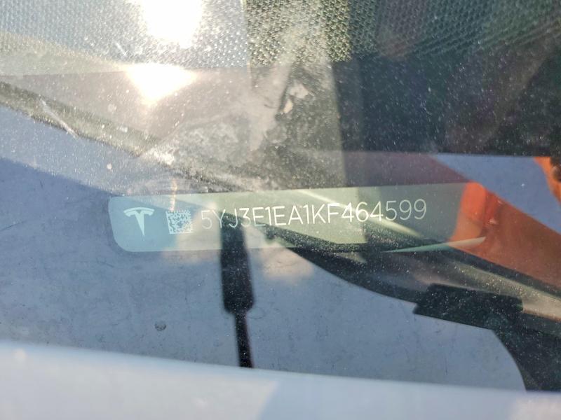5YJ3E1EA1KF464599 2019 TESLA MODEL 3 photo no. 12