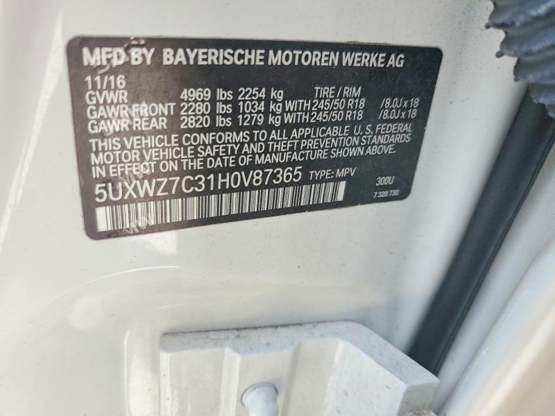 2017 BMW X3 SDRIVE28I — Фото 14 из 14
