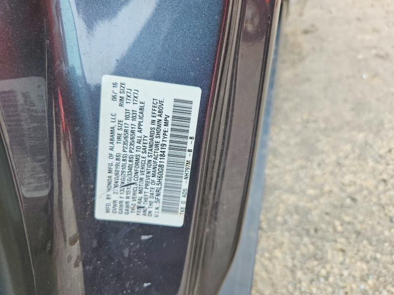 2016 HONDA ODYSSEY EXL — Фото 13 из 13