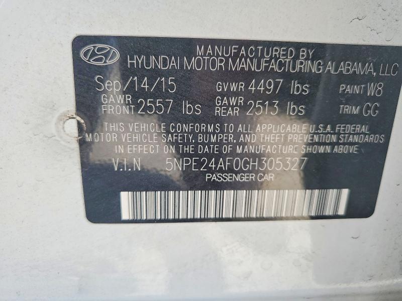 2016 HYUNDAI SONATA SE — Фото 12 из 12