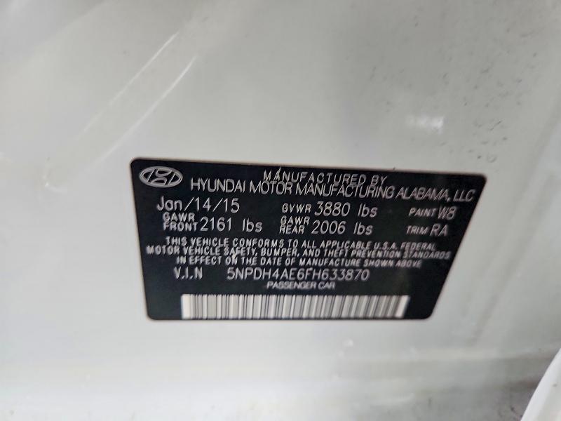 2015 HYUNDAI ELANTRA SE — Фото 13 из 13