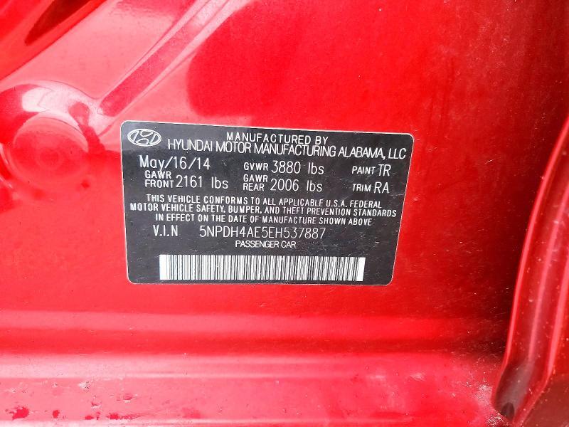 2014 HYUNDAI ELANTRA SE — Фото 13 из 13