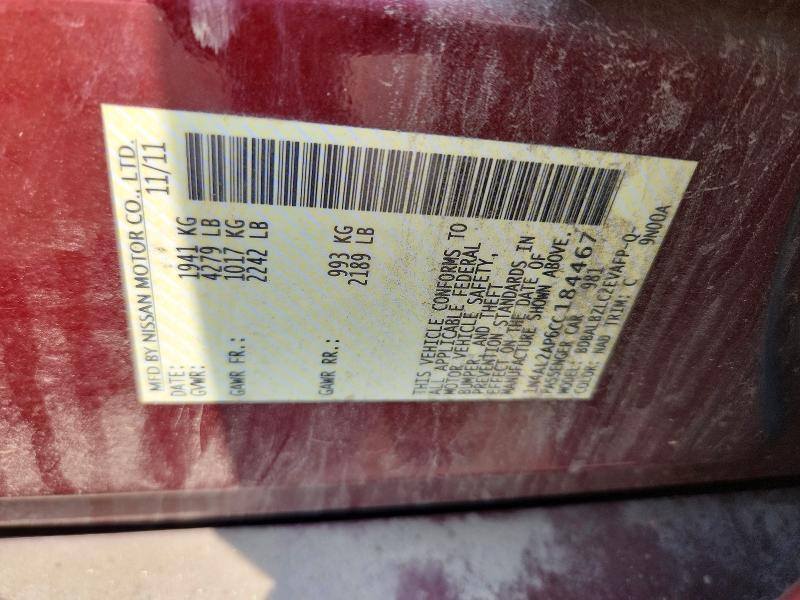 1N4AL2AP6CC184467 2012 NISSAN ALTIMA photo no. 12