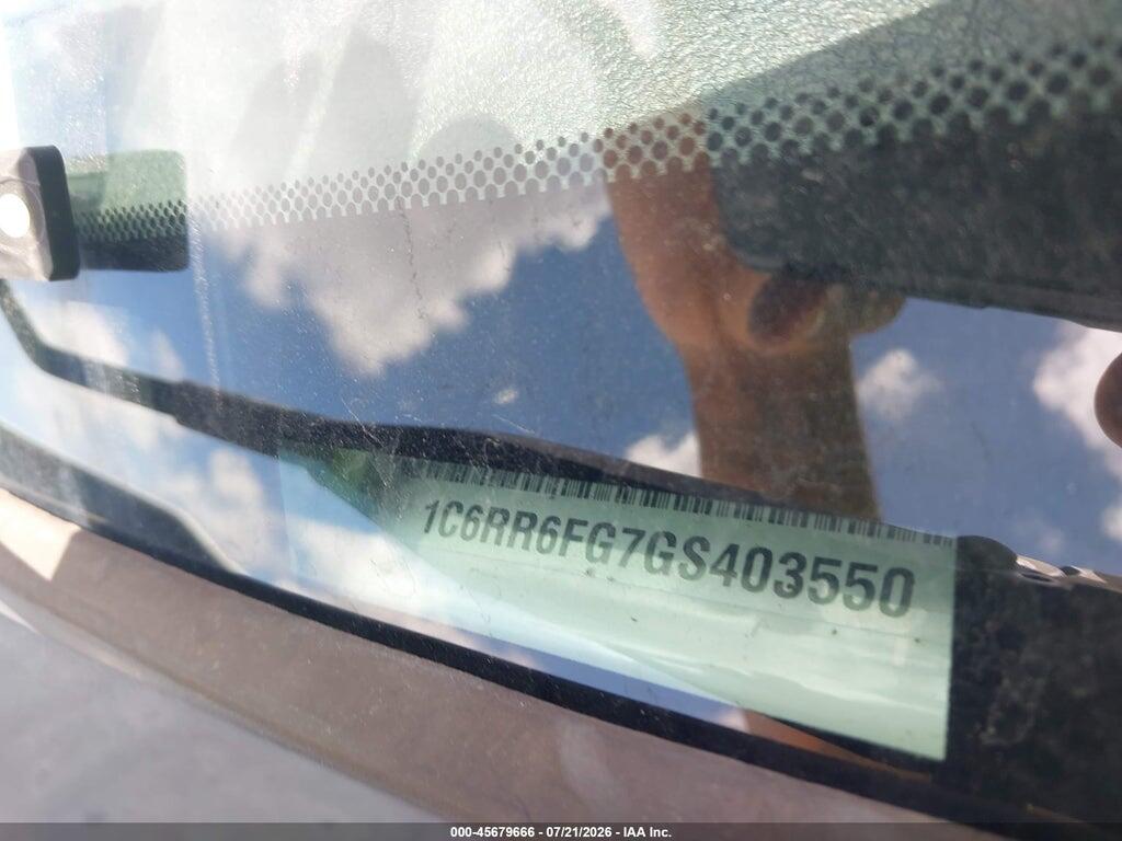 1C6RR6FG7GS403550 2016 RAM 1500 photo no. 9