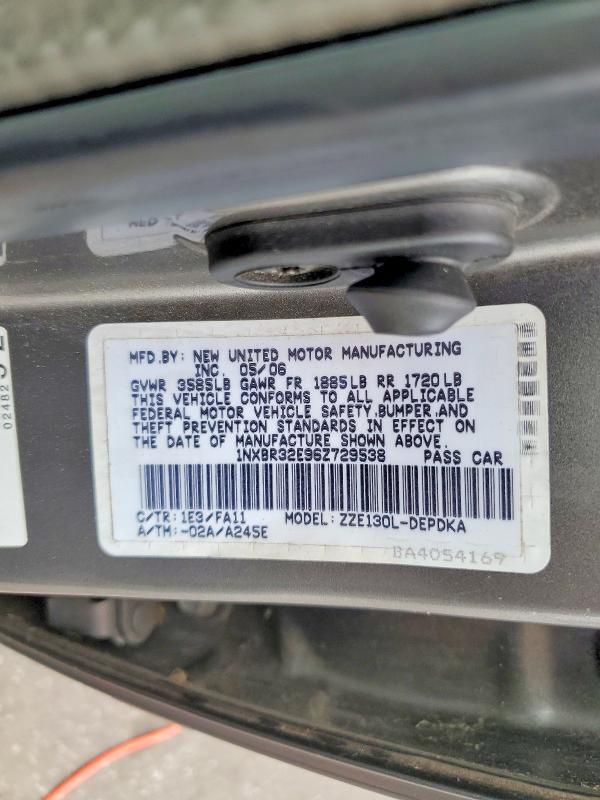 2006 TOYOTA COROLLA CE — Фото 12 из 12