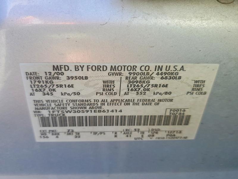 2001 FORD F350 SRW SUPER DUTY — Фото 12 из 12