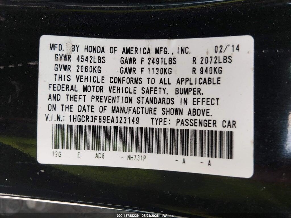 1HGCR3F89EA023149 2014 HONDA ACCORD photo no. 9