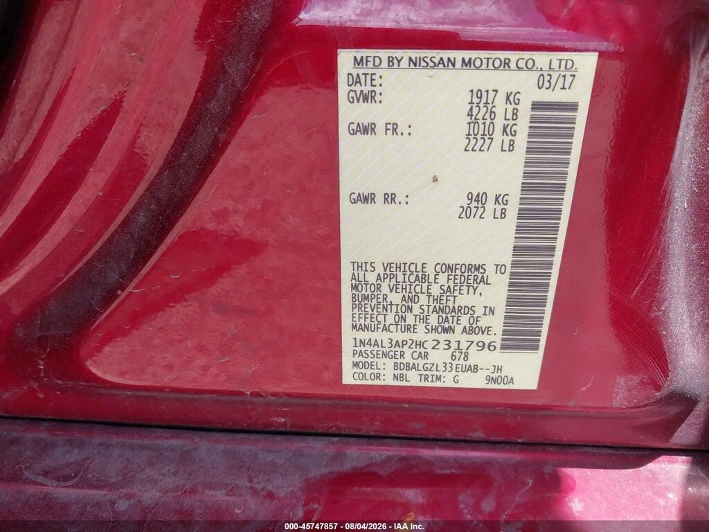 1N4AL3AP2HC231796 2017 NISSAN ALTIMA photo no. 9