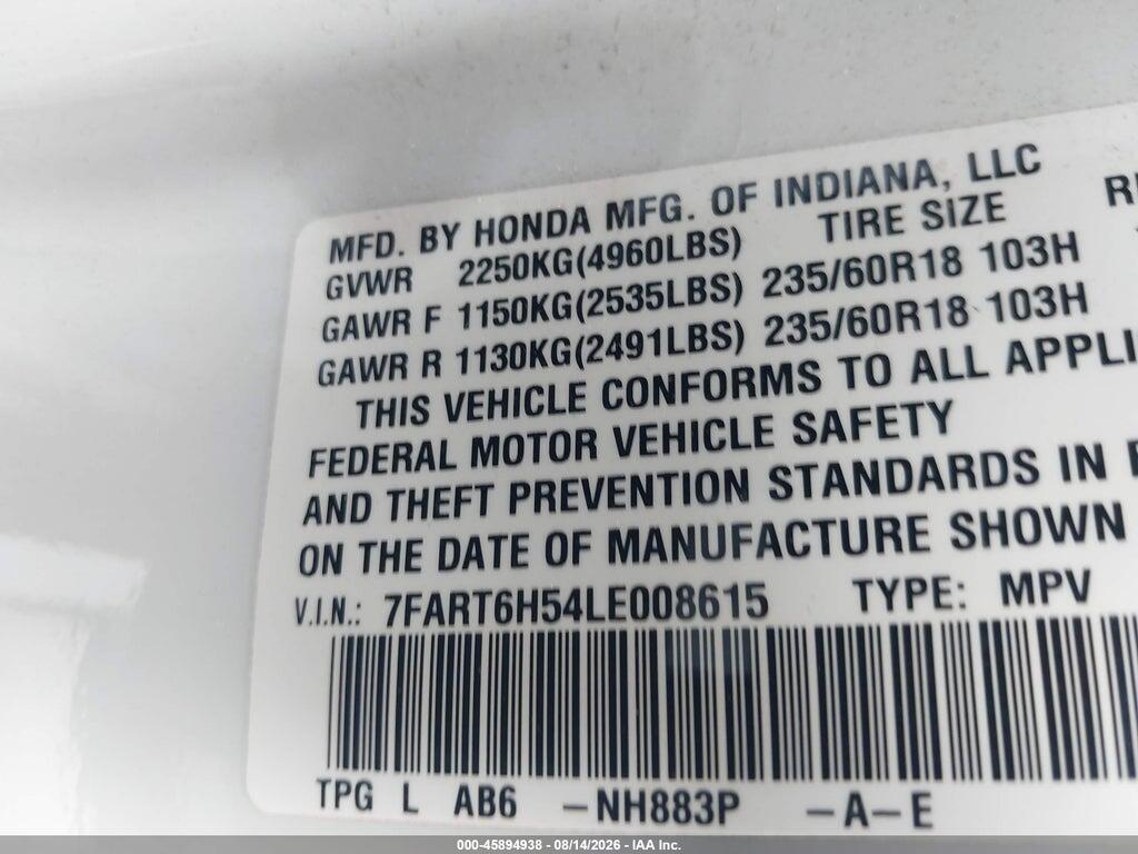 7FART6H54LE008615 2020 HONDA CR-V HYBRID photo no. 9