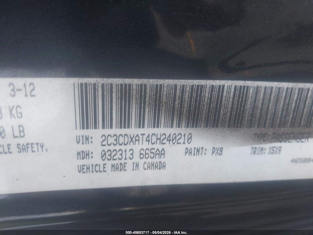2C3CDXAT4CH240210 2012 DODGE CHARGER photo no. 9