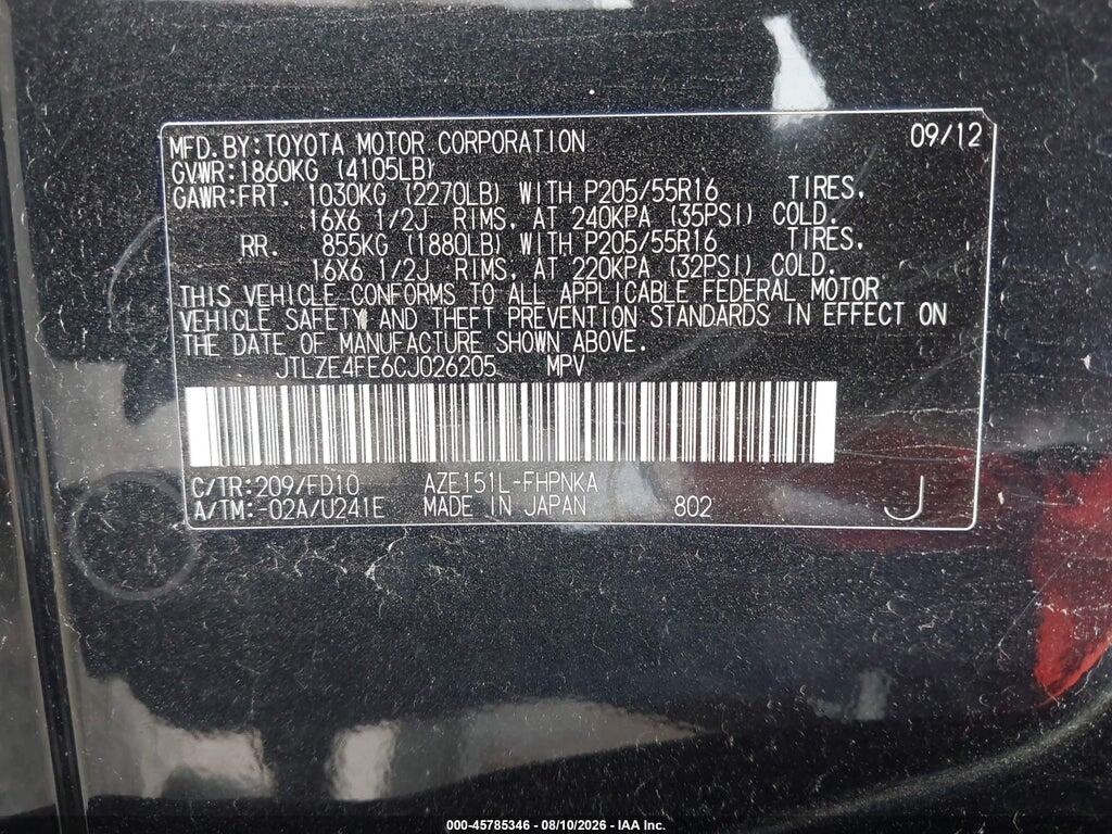 JTLZE4FE6CJ026205 2012 SCION XB photo no. 9