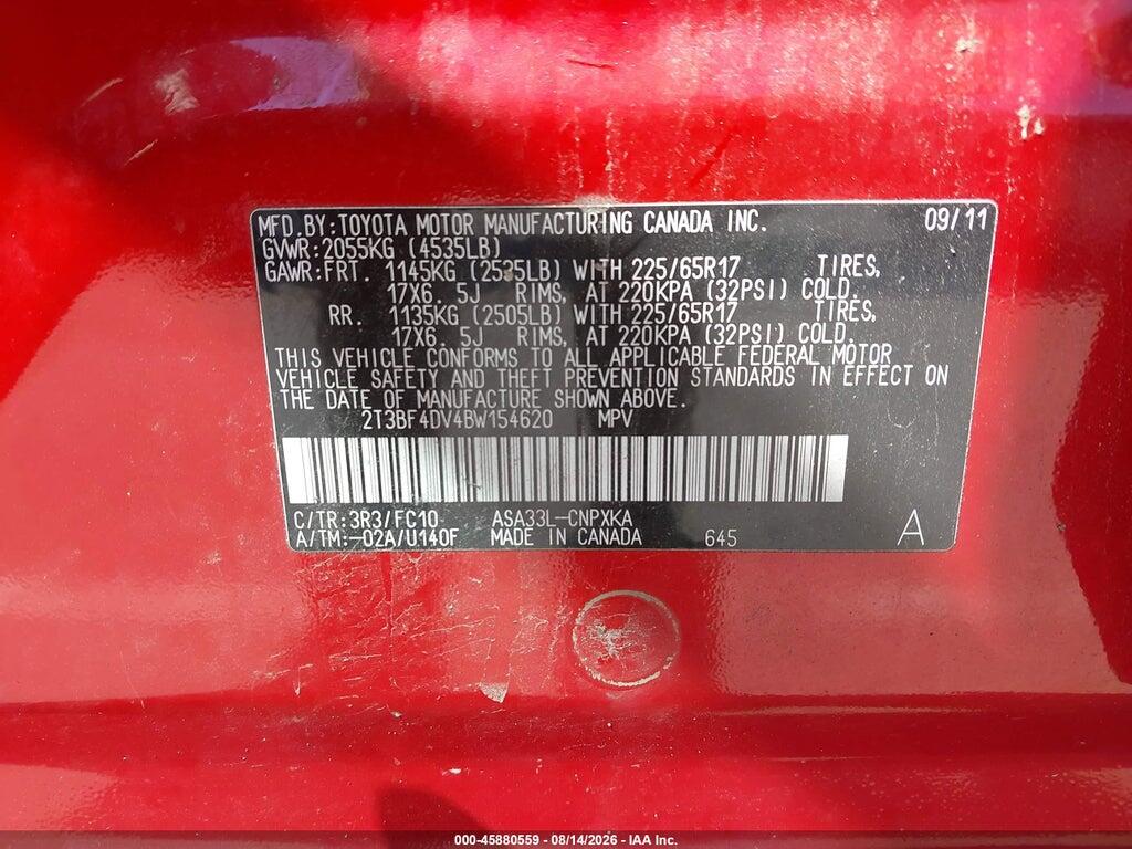 2T3BF4DV4BW154620 2011 TOYOTA RAV4 photo no. 9