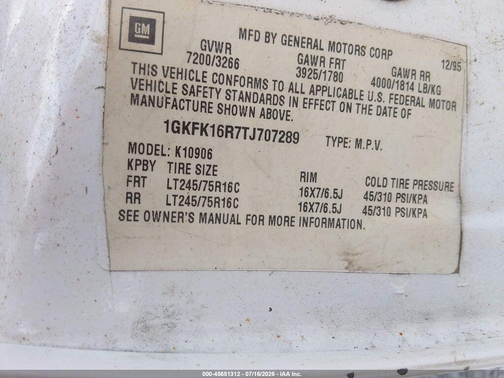 2GDEC19R7V1503584 1997 GMC SIERRA 1500 photo no. 9
