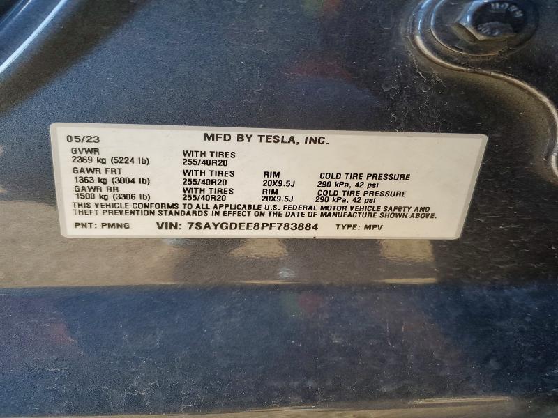 7SAYGDEE8PF783884 2023 TESLA MODEL Y photo no. 12