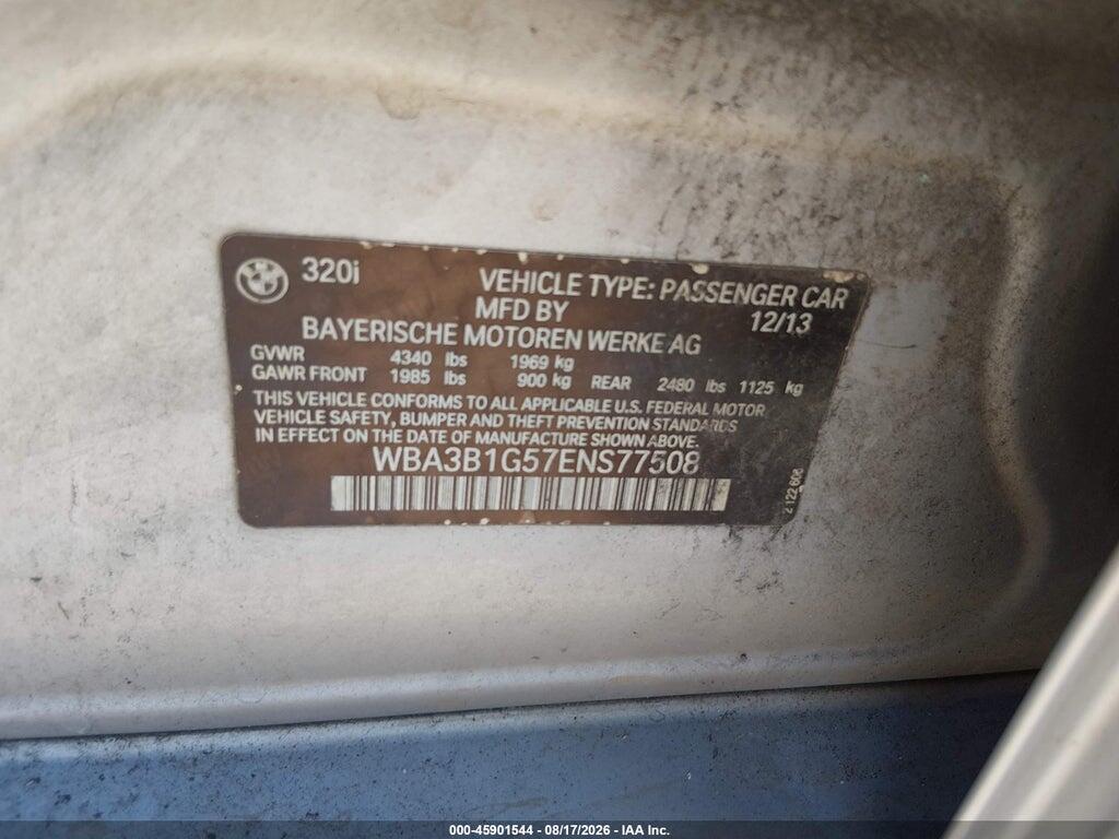 WBA3B1G57ENS77508 2014 BMW 320I photo no. 9