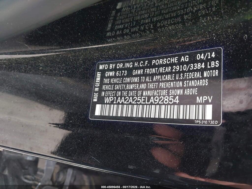 WP1AA2A25ELA92854 2014 PORSCHE CAYENNE photo no. 9