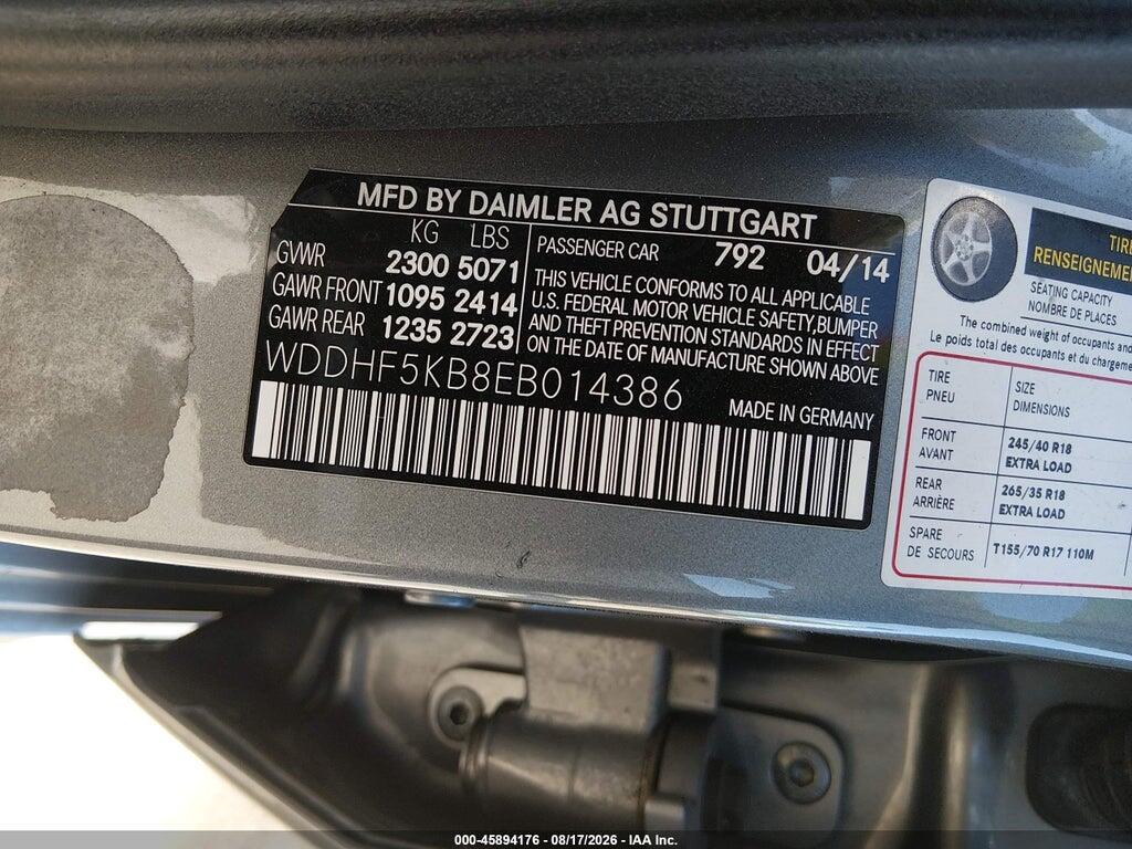 WDDHF5KB8EB014386 2014 MERCEDES-BENZ E 350 photo no. 9
