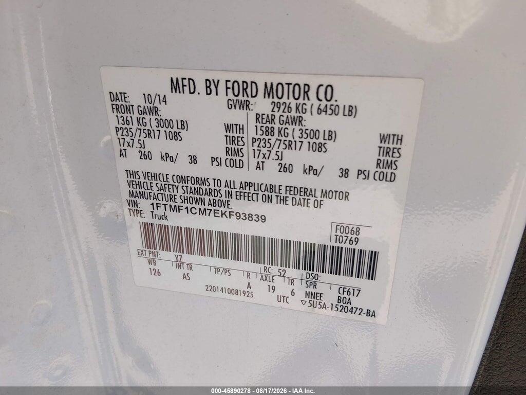 1FTMF1CM7EKF93839 2014 FORD F-150 photo no. 9