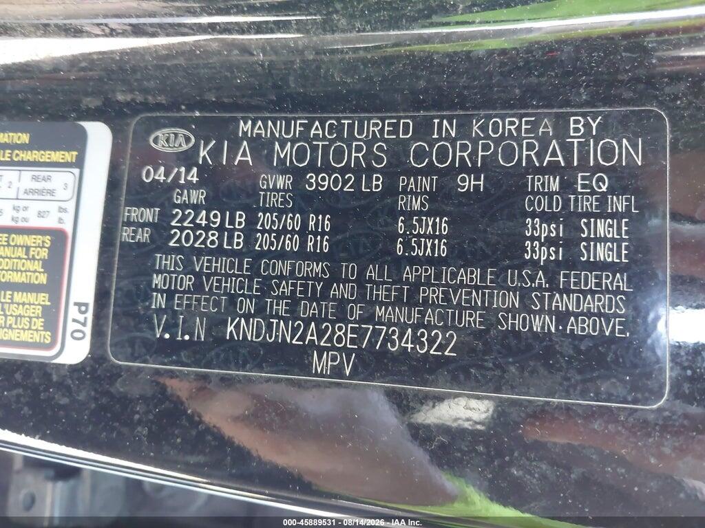 KNDJN2A28E7734322 2014 KIA SOUL photo no. 9