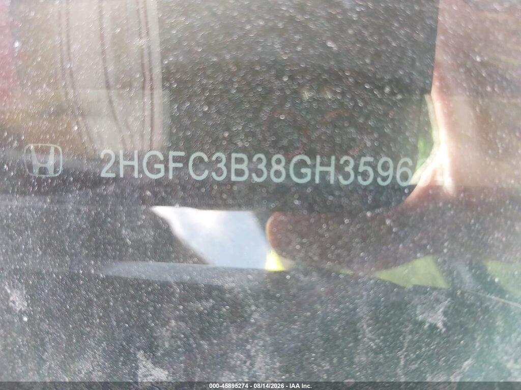 2HGFC3B38GH359694 2016 HONDA CIVIC photo no. 9