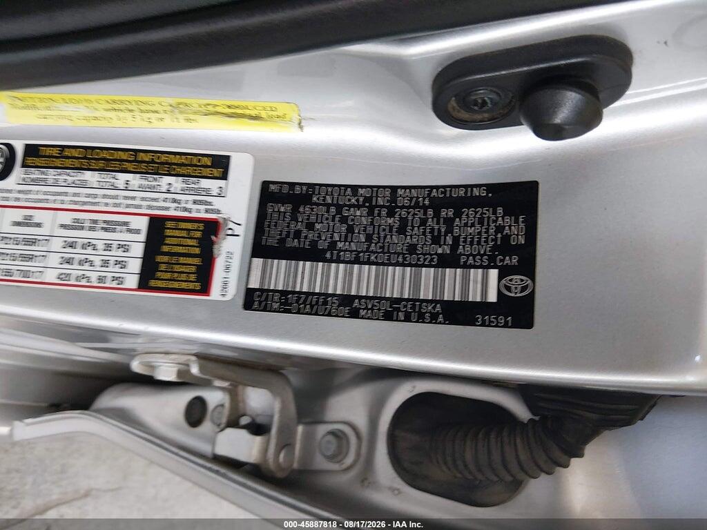 4T1BF1FK0EU430233 2014 TOYOTA CAMRY photo no. 9