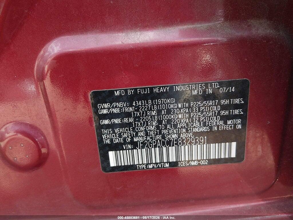 JF2GPACC7E8329391 2014 SUBARU XV CROSSTREK photo no. 9