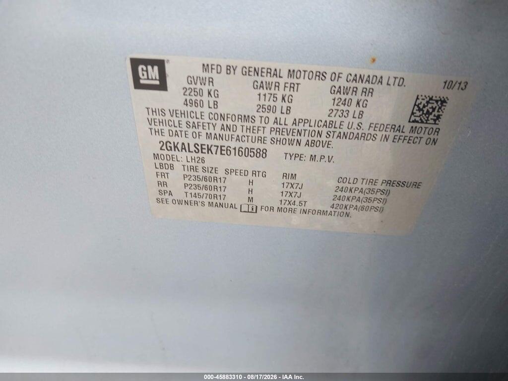 2GKALSEK7E6160588 2014 GMC TERRAIN photo no. 9