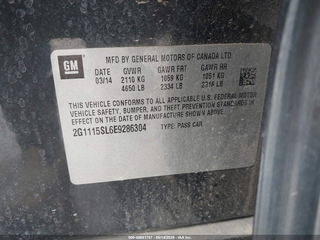 2G1115SL6E9286304 2014 CHEVROLET IMPALA photo no. 9