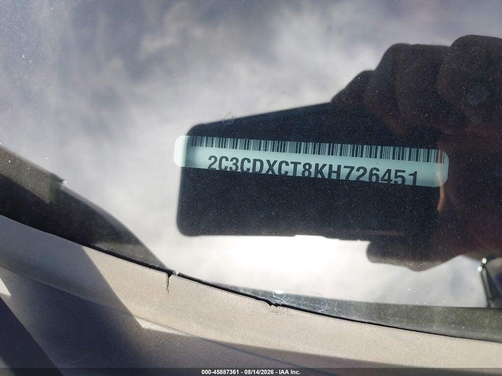 2C3CDXCT8KH726451 2019 DODGE CHARGER photo no. 9