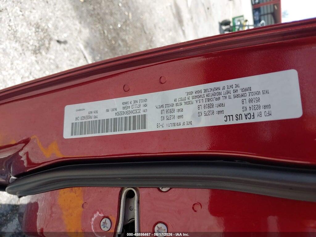 2C3CDXHG5KH692934 2019 DODGE CHARGER photo no. 9