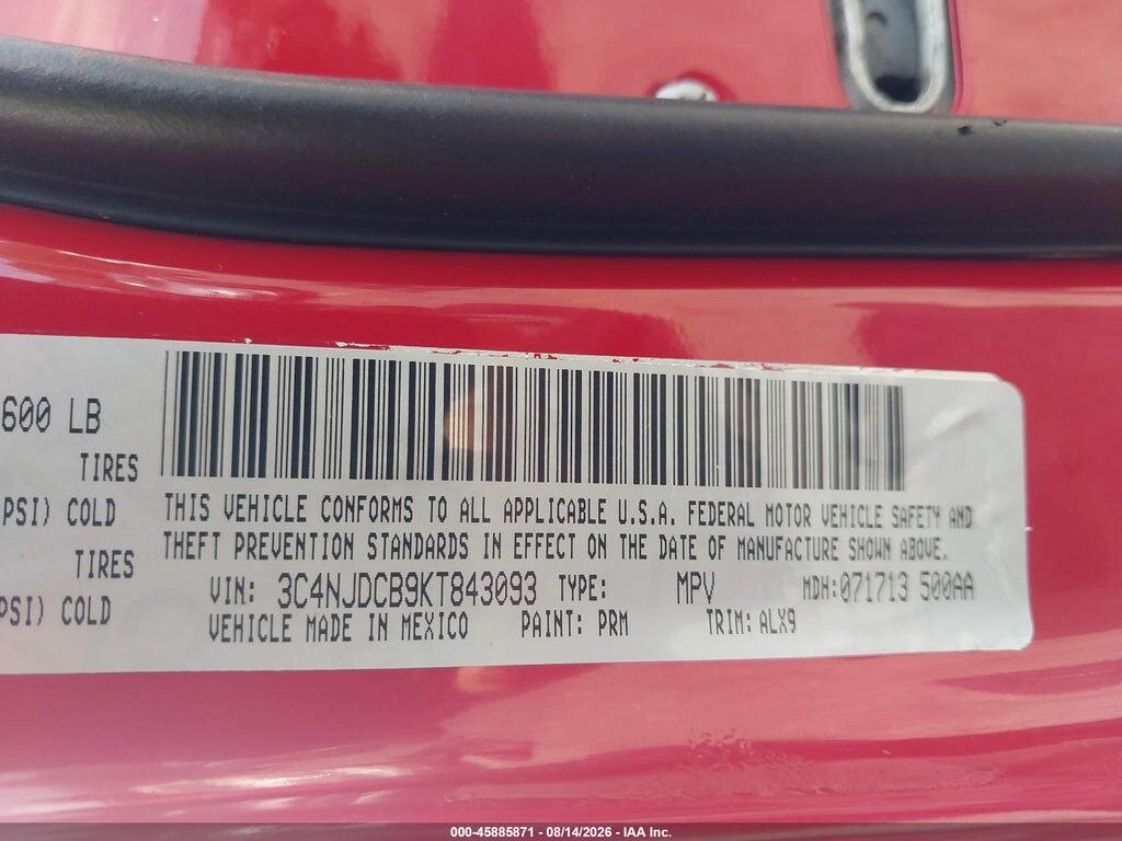 3C4NJDCB9KT843093 2019 JEEP COMPASS photo no. 9