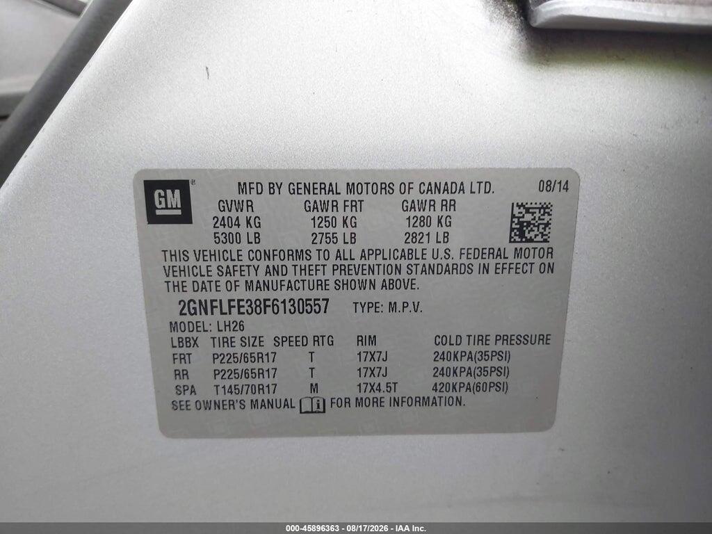 2GNFLFE38F6130557 2015 CHEVROLET EQUINOX photo no. 9