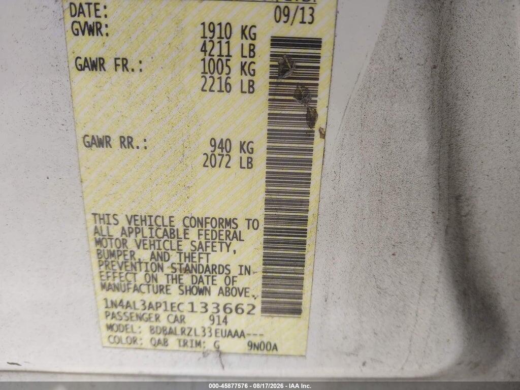 1N4AL3AP1EC133662 2014 NISSAN ALTIMA photo no. 9