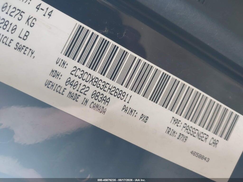 2C3CDXBG3EH268911 2014 DODGE CHARGER photo no. 9
