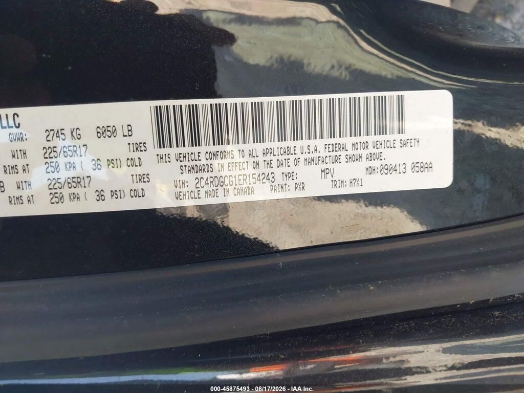 2C4RDGCG1ER154243 2014 DODGE GRAND CARAVAN photo no. 9