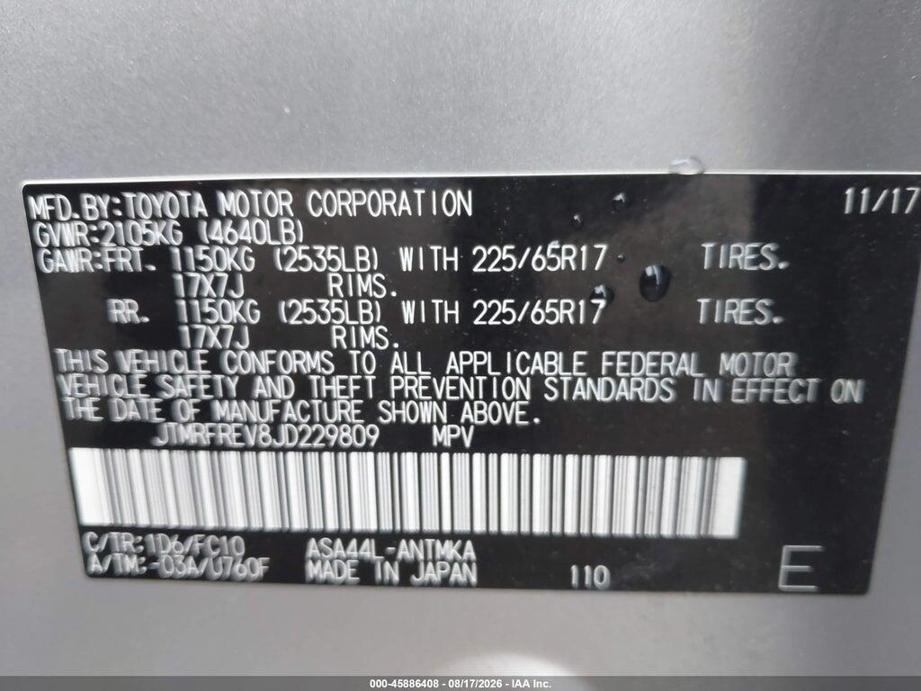 JTMRFREV8JD229809 2018 TOYOTA RAV4 photo no. 9