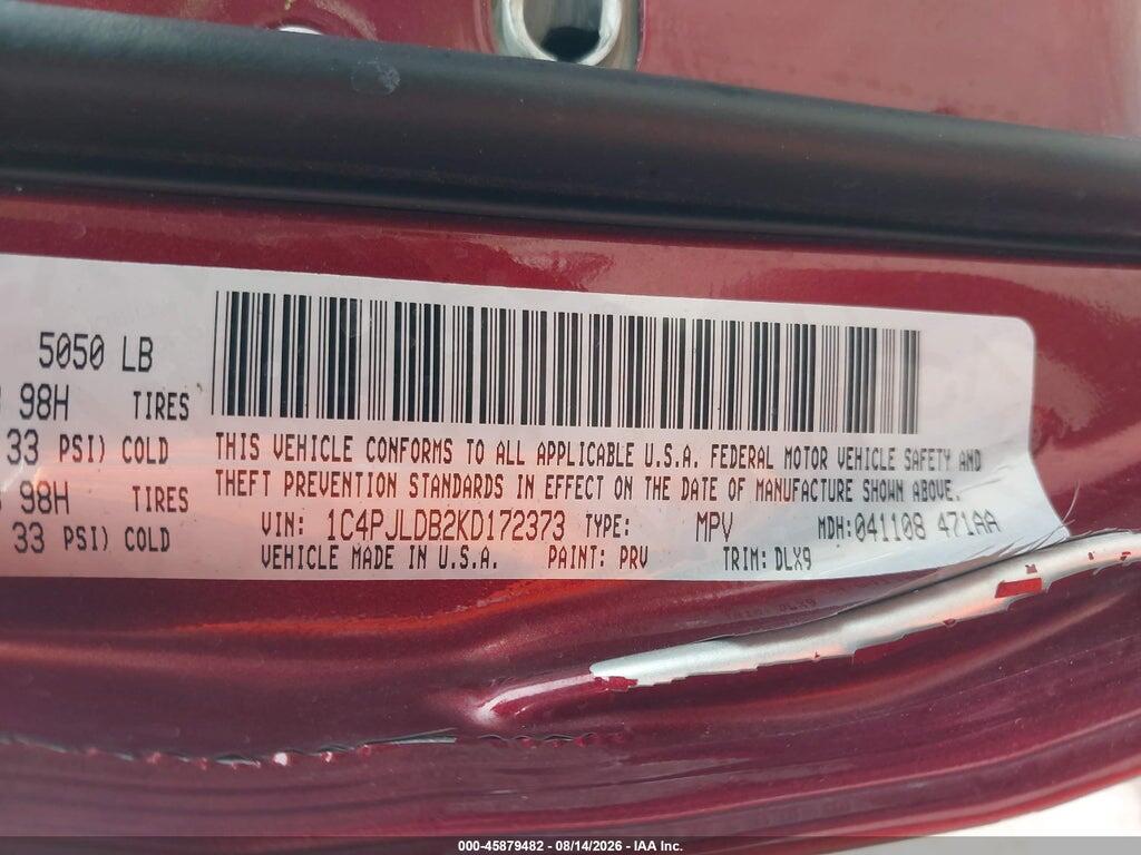 1C4PJLDB2KD172373 2019 JEEP CHEROKEE photo no. 9