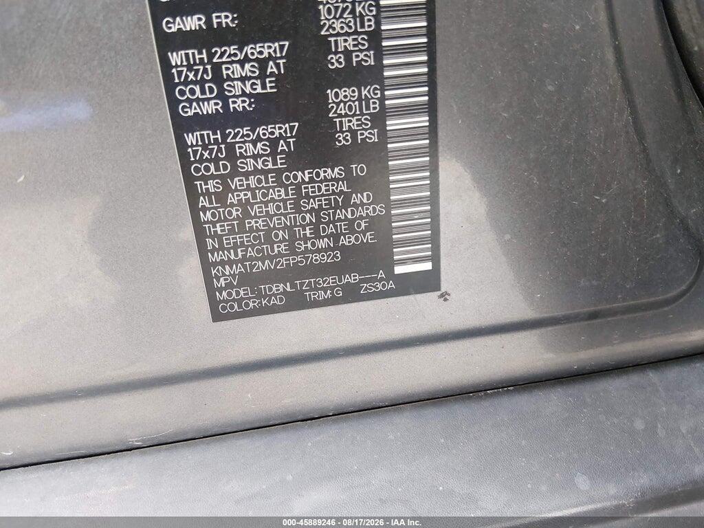 KNMAT2MV2FP578923 2015 NISSAN ROGUE photo no. 9