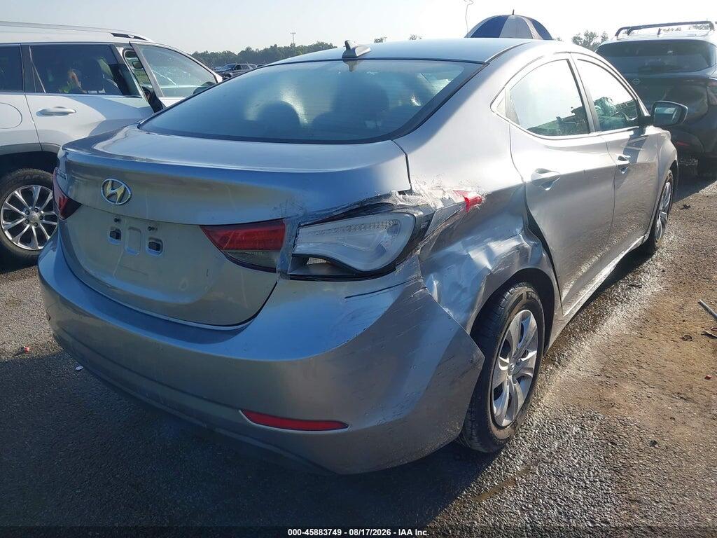 5NPDH4AEXGH755360 2016 HYUNDAI ELANTRA photo no. 4
