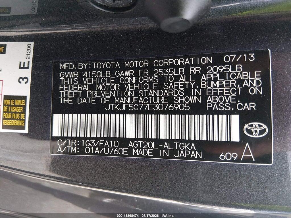 2014 SCION TC BASE — Фото 9 из 11