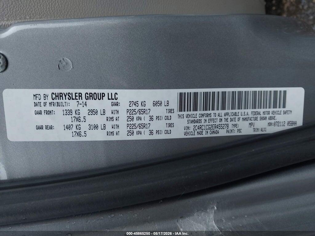 2C4RC1CG2ER455278 2014 CHRYSLER TOWN & COUNTRY photo no. 9