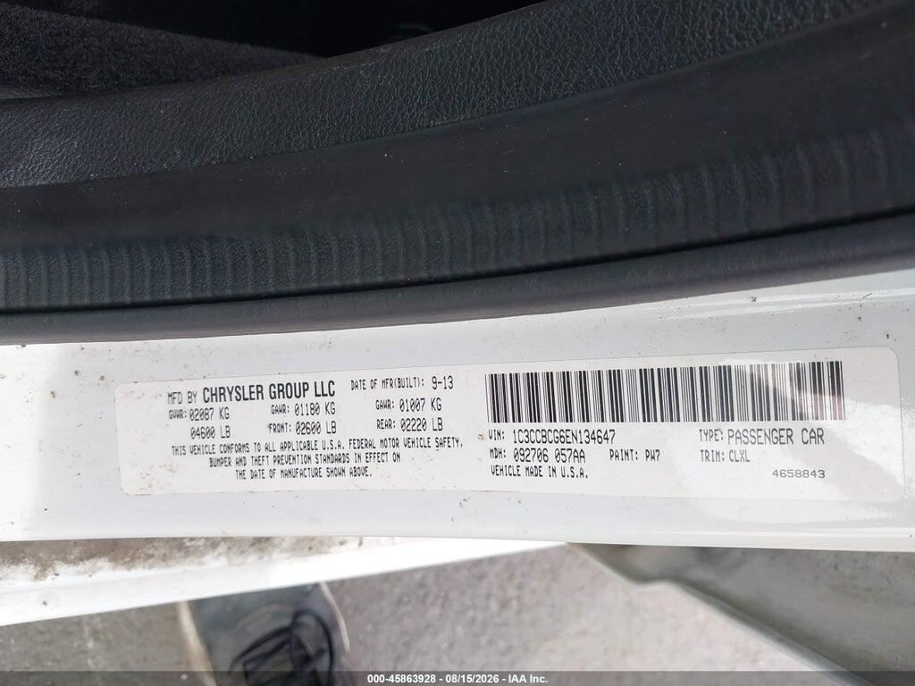 1C3CCBCG6EN134647 2014 CHRYSLER 200 photo no. 9