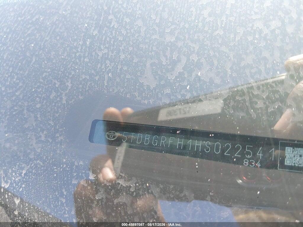 5TDBGRFH1HS022541 2017 TOYOTA HIGHLANDER HYBRID photo no. 9