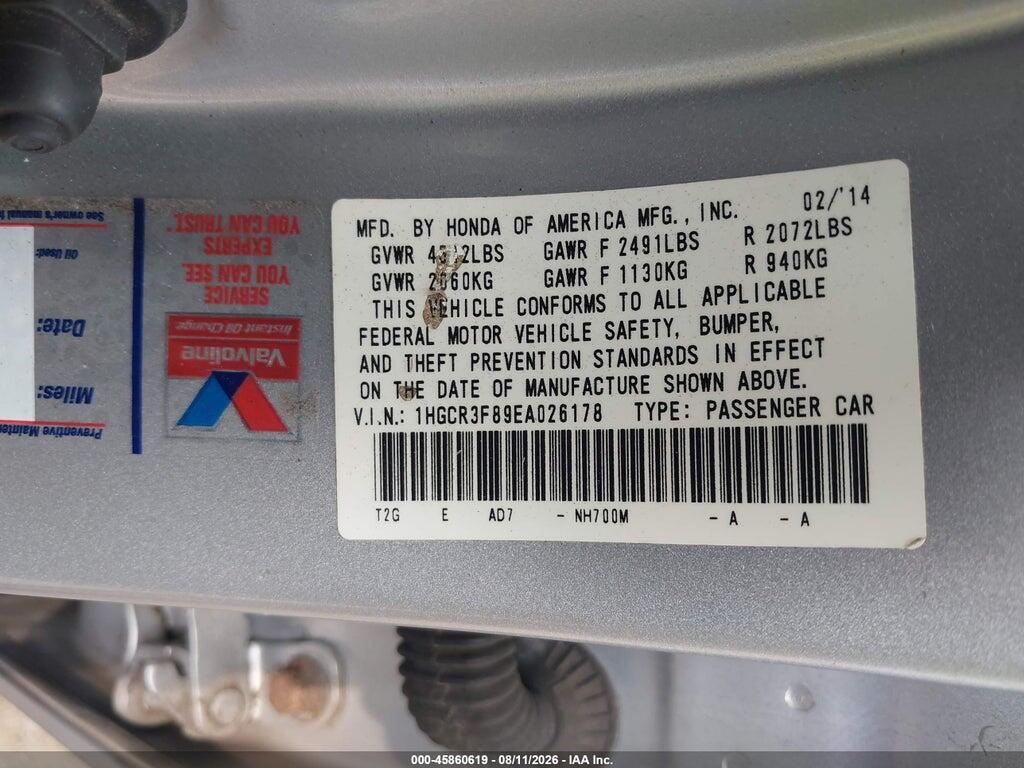 1HGCR3F89EA026178 2014 HONDA ACCORD photo no. 9